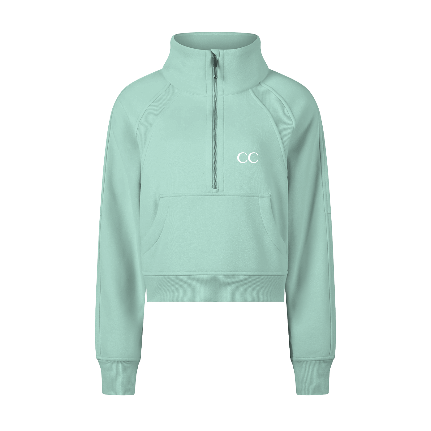 CC Cropped Half-Zip Sweatshirt