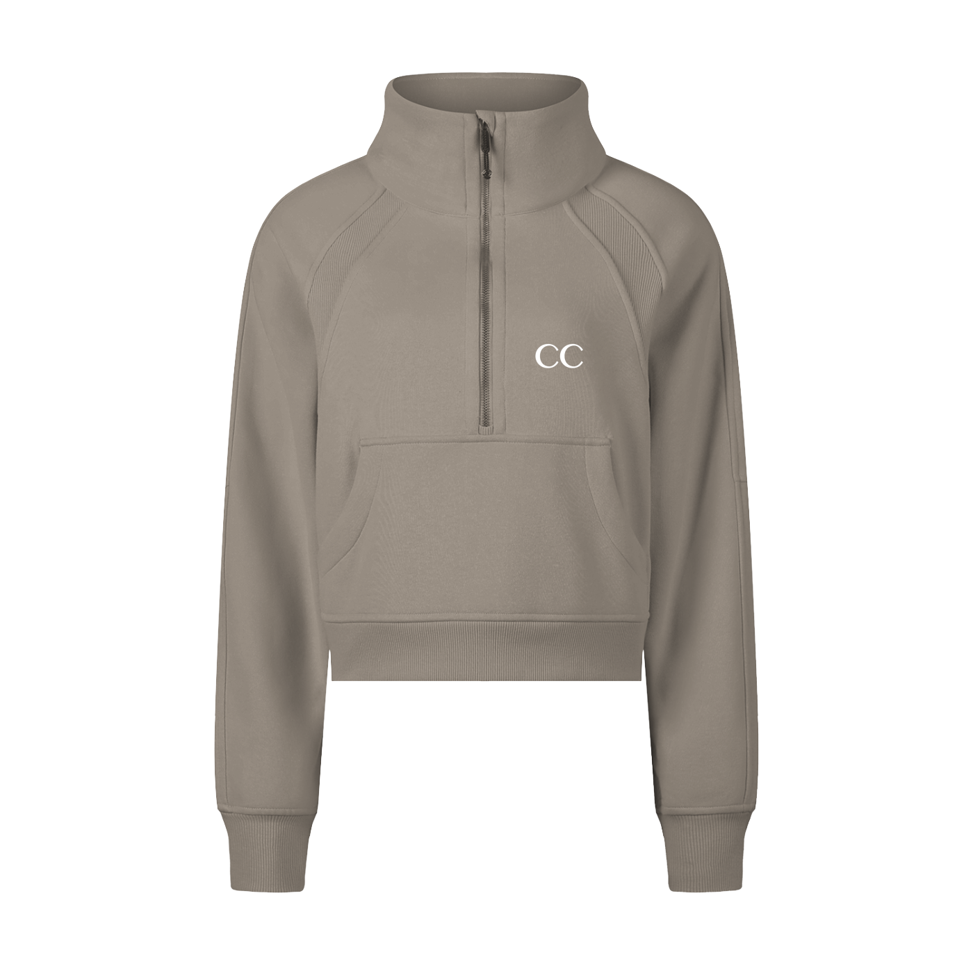 CC Cropped Half-Zip Sweatshirt