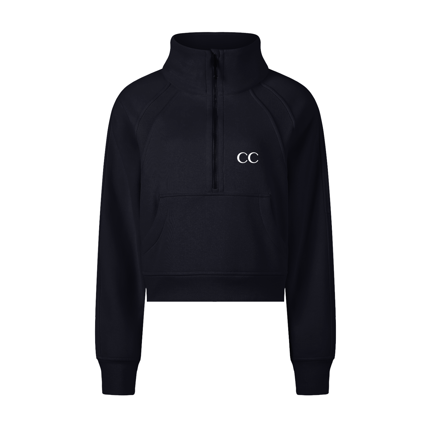 CC Cropped Half-Zip Sweatshirt