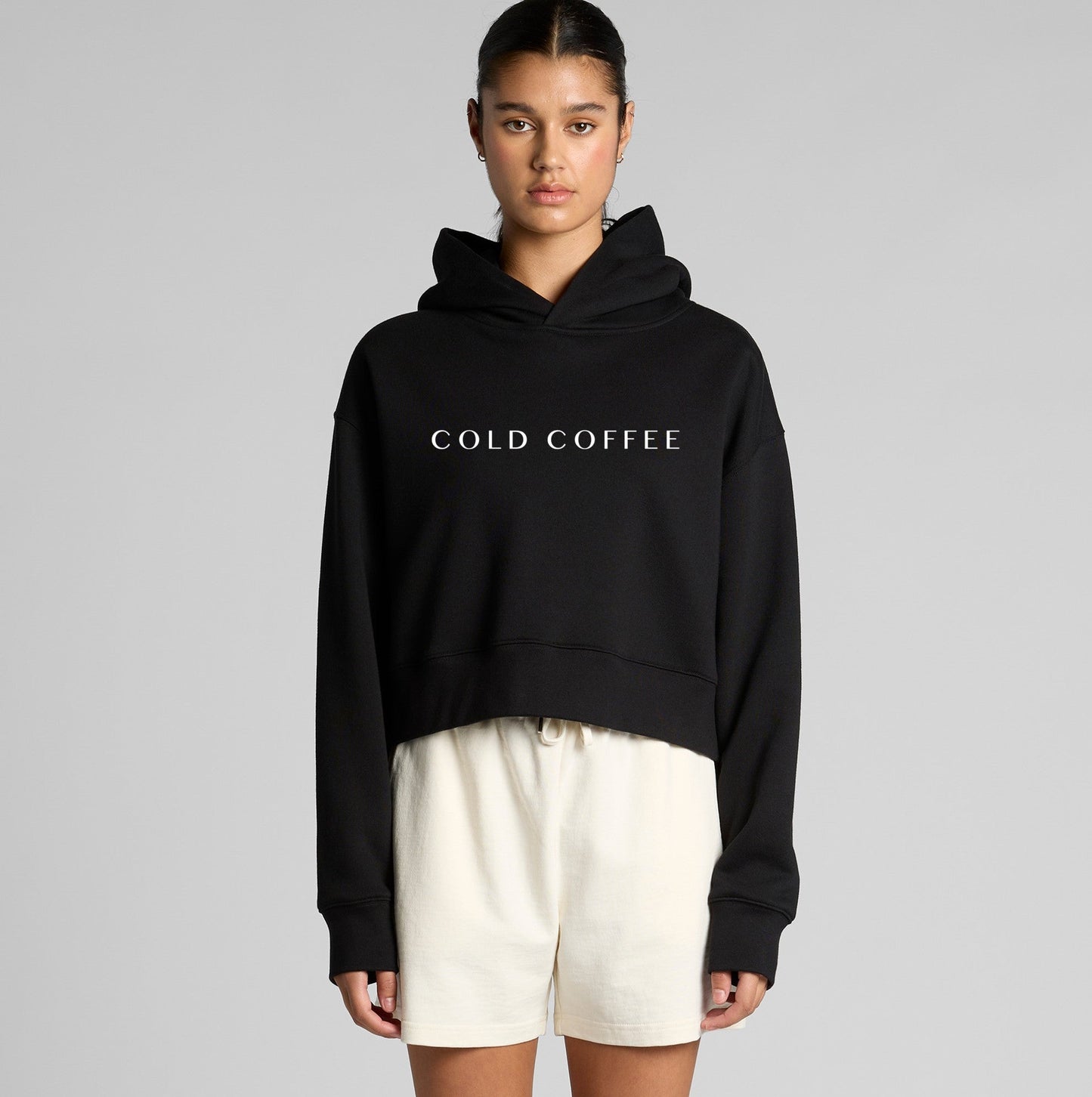 Women's Relaxed Crop Hood | COLD COFFEE LABEL