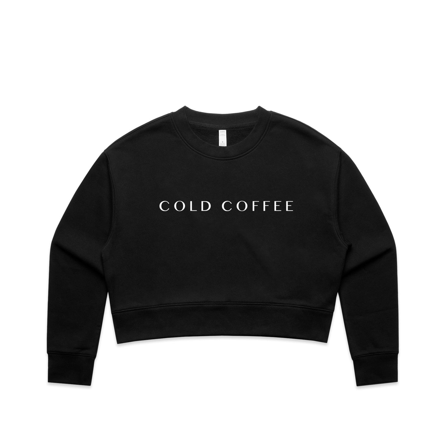 Women's Relaxed Crop Crew | COLD COFFEE LABEL