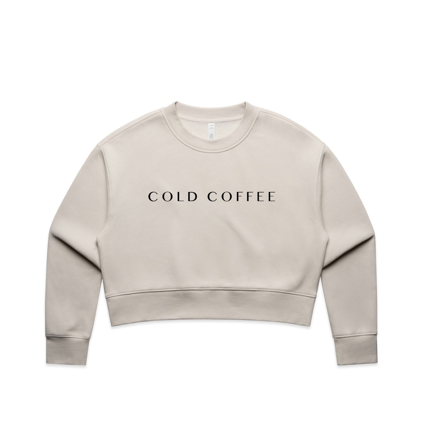 Women's Relaxed Crop Crew | COLD COFFEE LABEL
