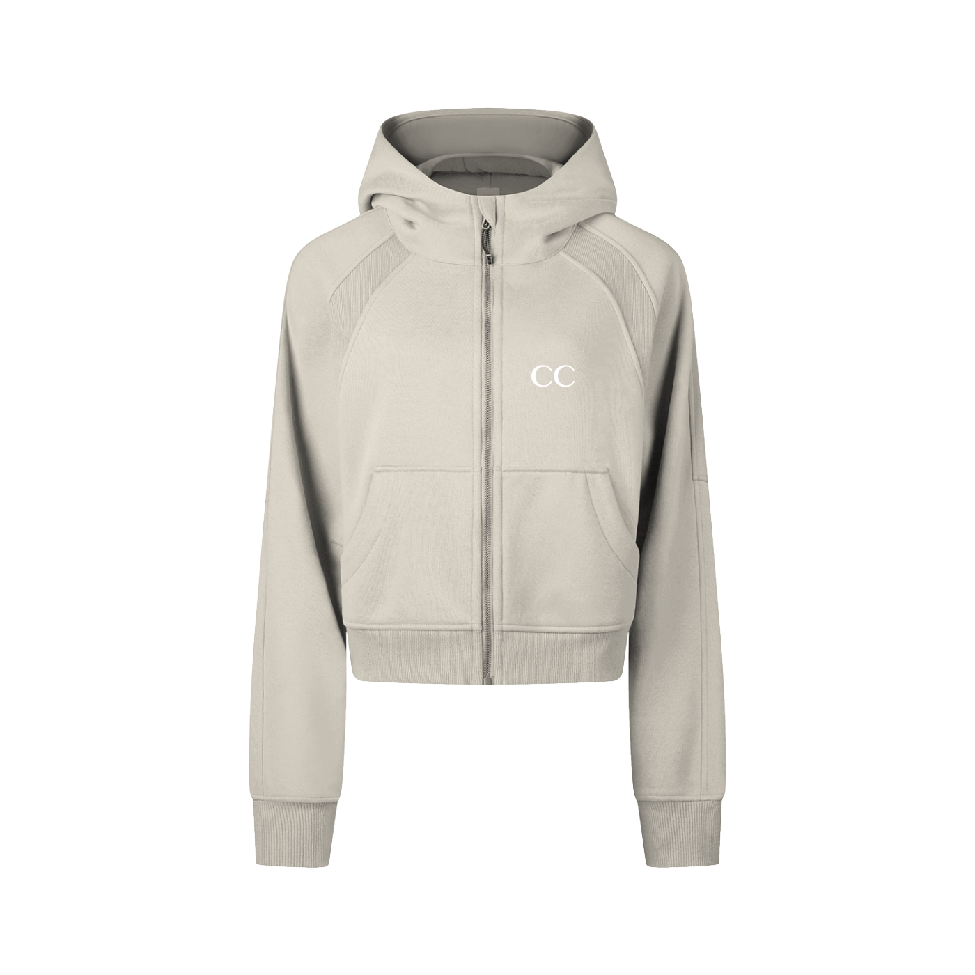 CC Cropped Zip-Through Hoodie