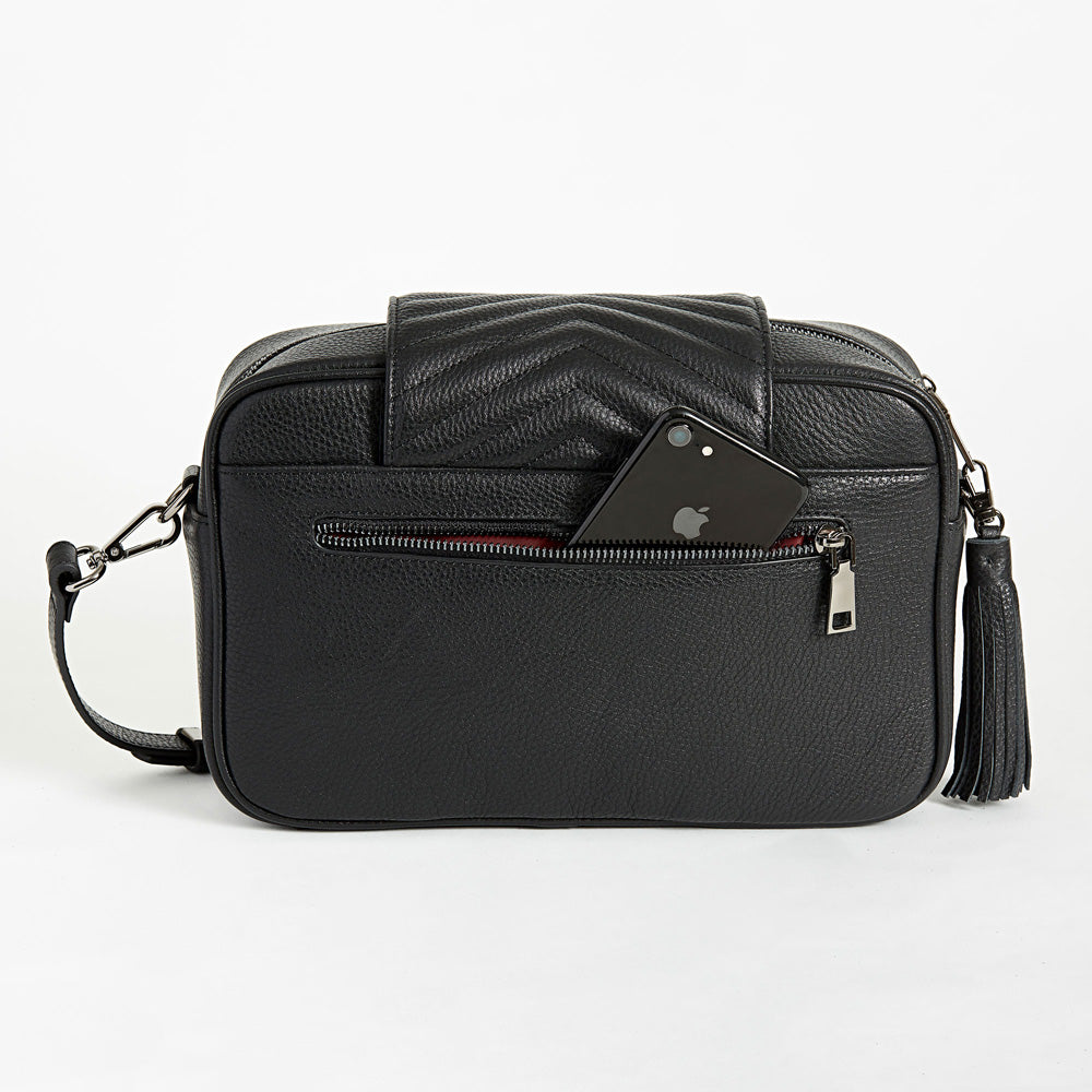 Leather Baby Bag | Black