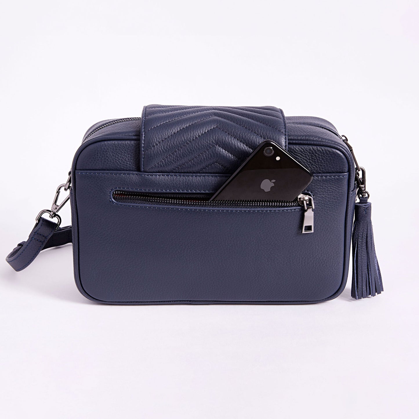 Leather Baby Bag | Navy