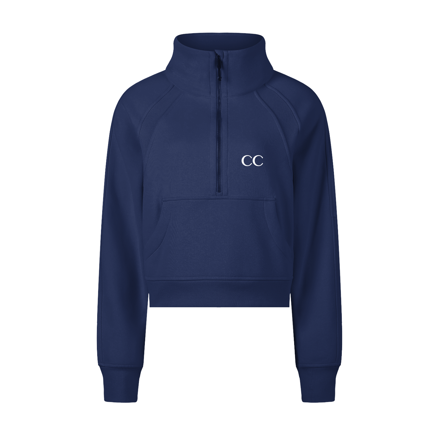 CC Cropped Half-Zip Sweatshirt