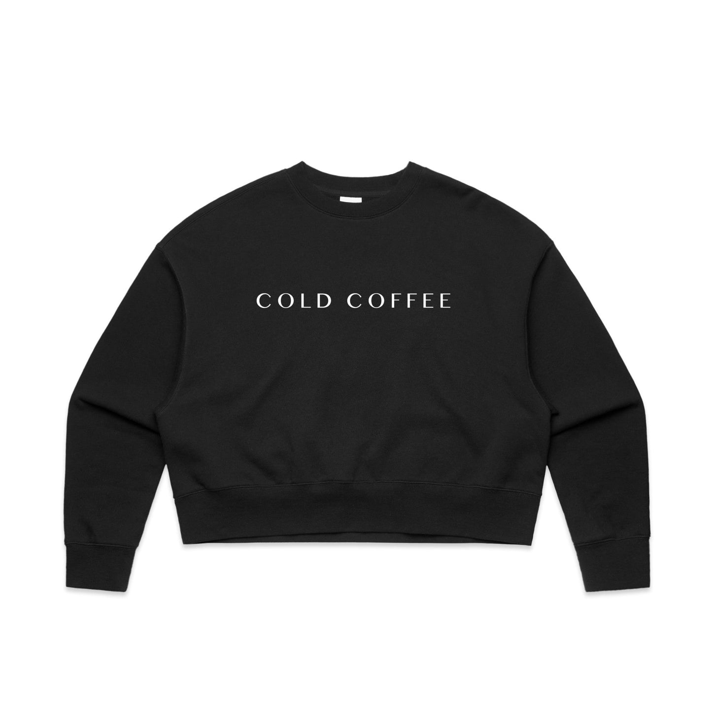 Women's Oversized Crop Crew | COLD COFFEE LABEL