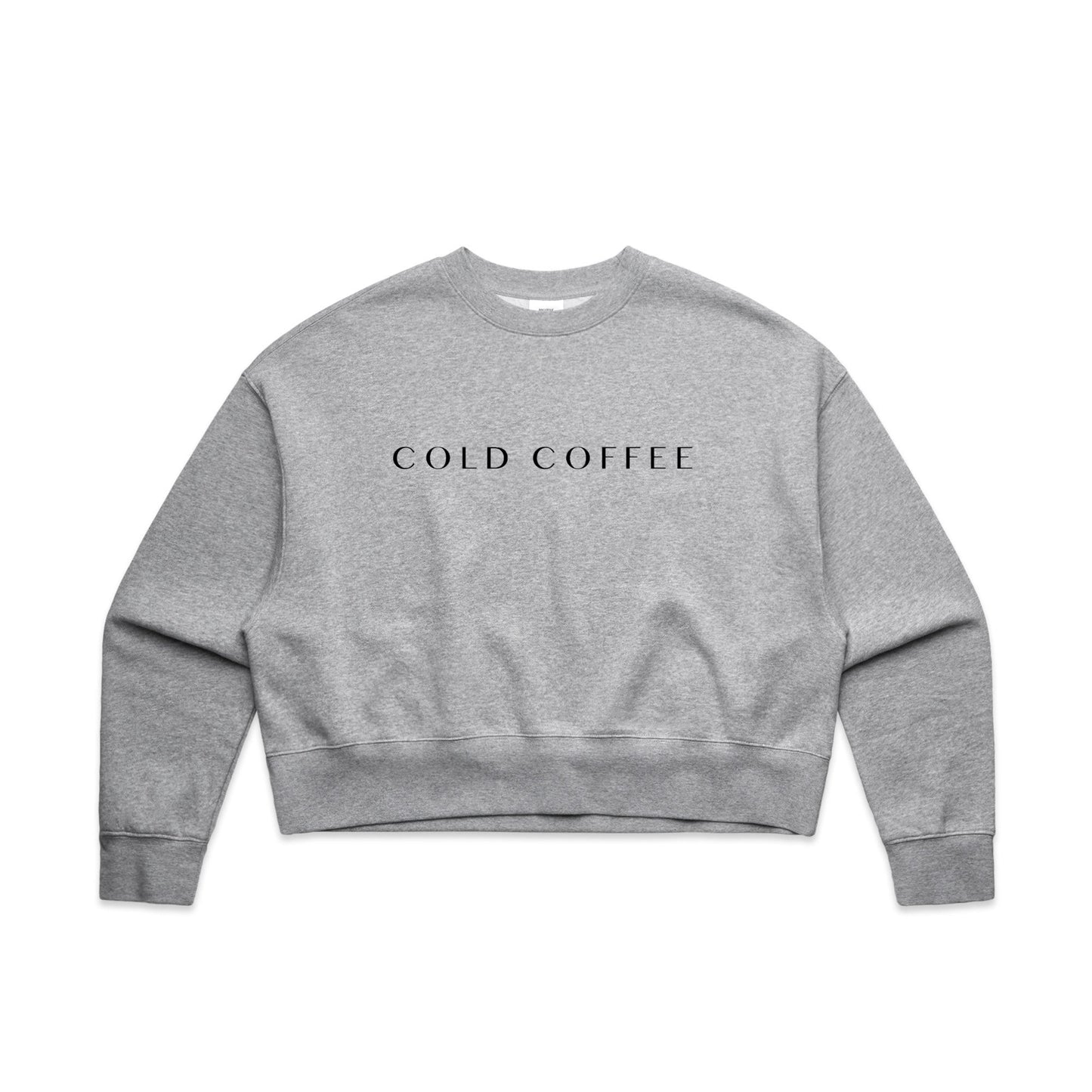 Women's Oversized Crop Crew | COLD COFFEE LABEL