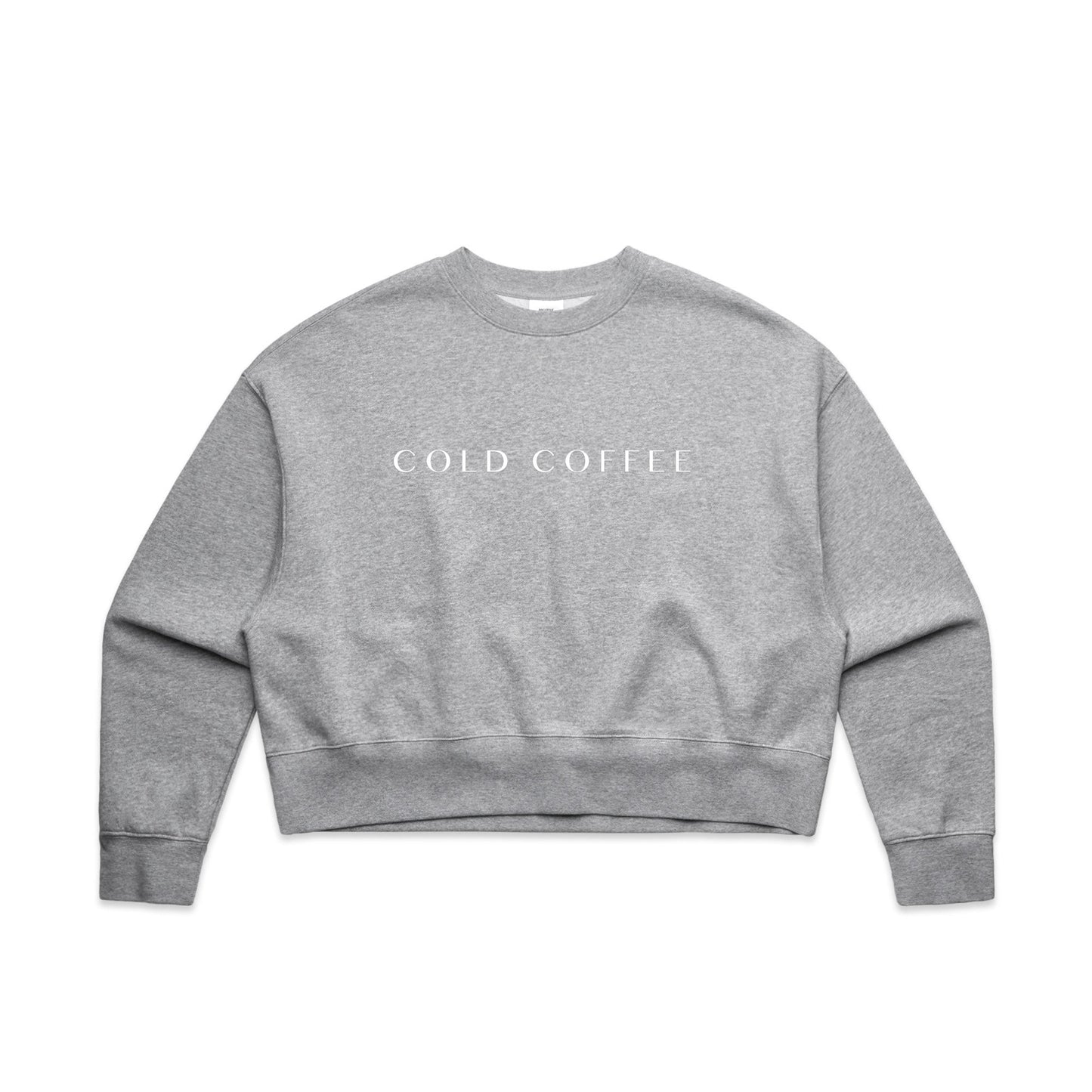 Women's Oversized Crop Crew | COLD COFFEE LABEL