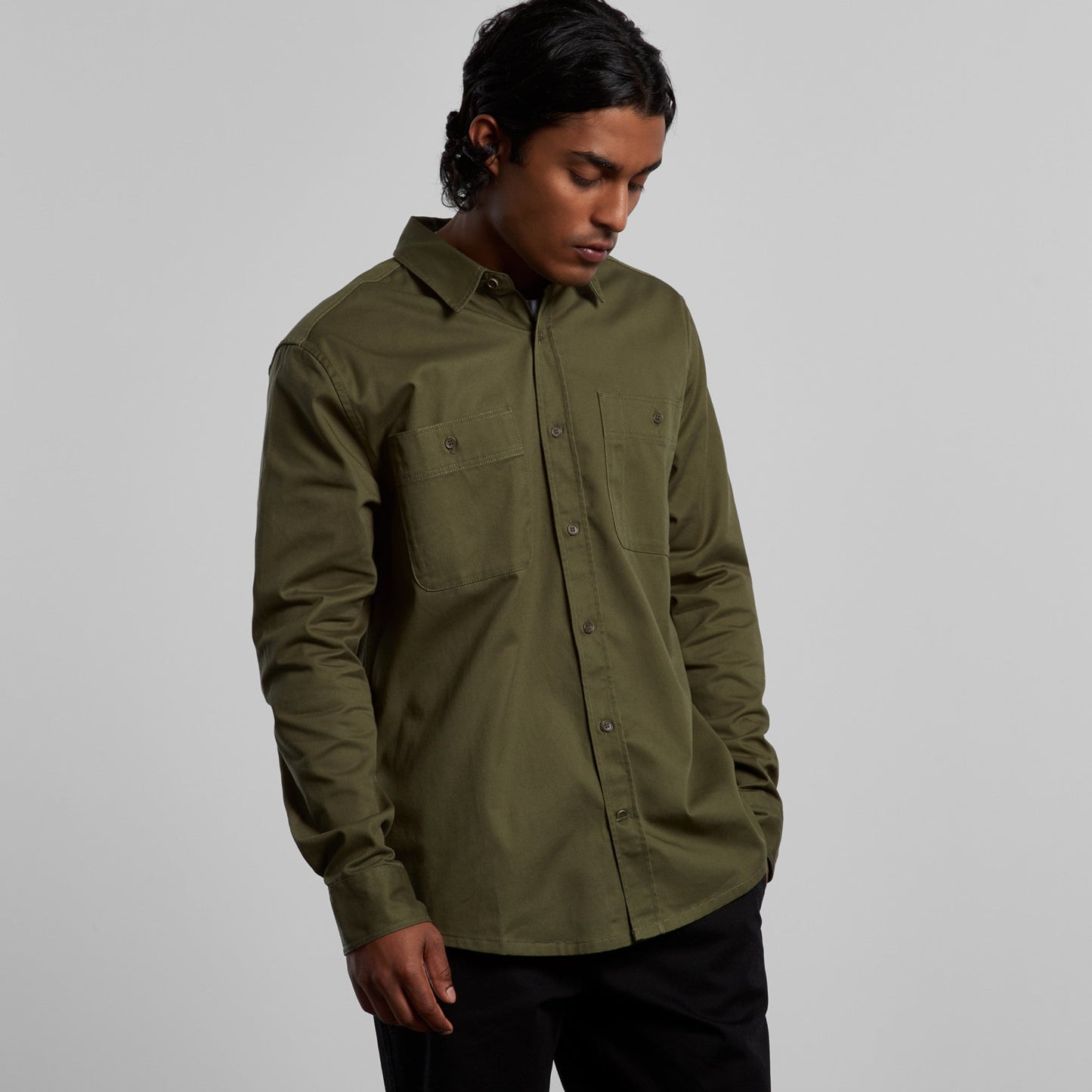 Mens Long Sleeve Work Shirt | COLD COFFEE LABEL