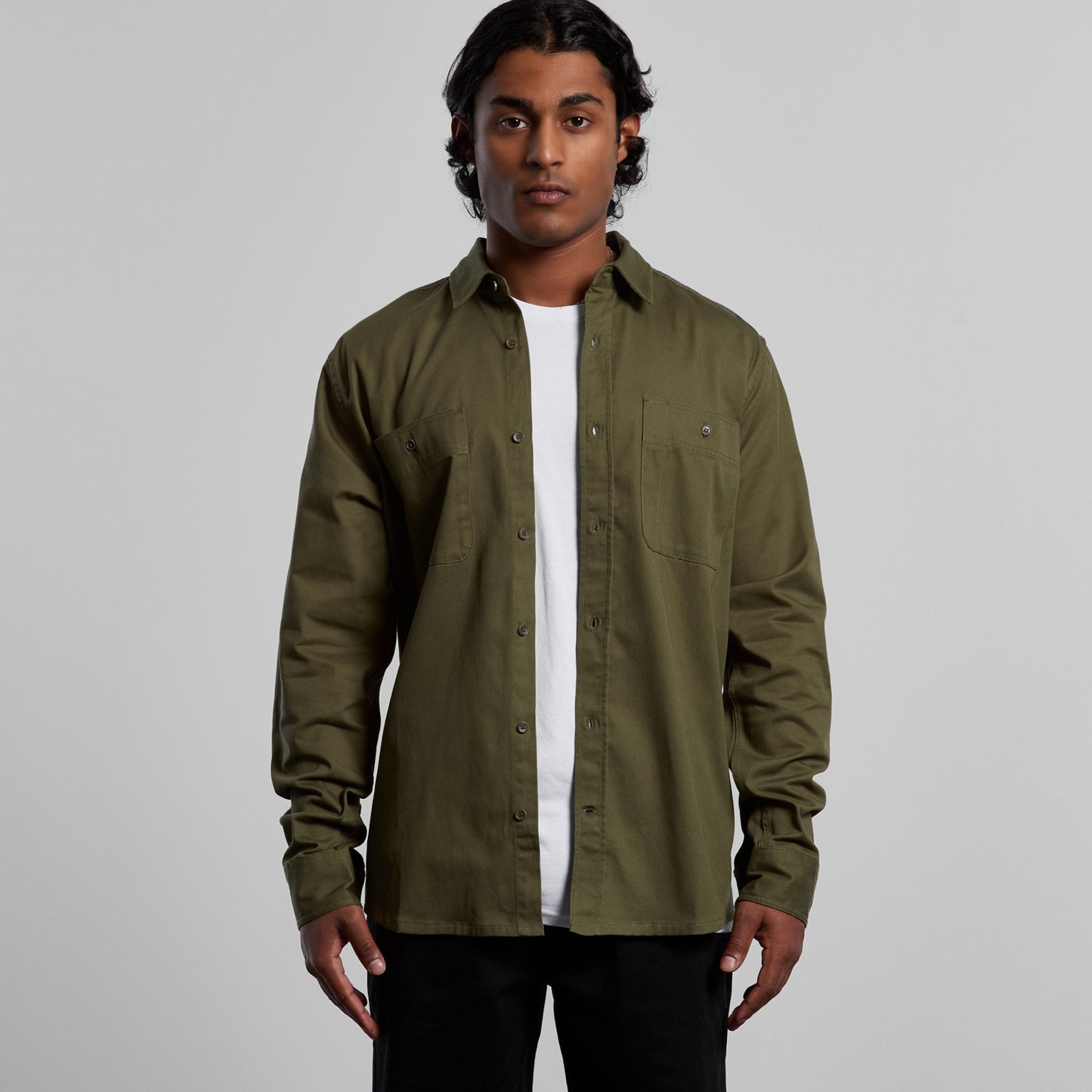 Mens Long Sleeve Work Shirt | COLD COFFEE LABEL