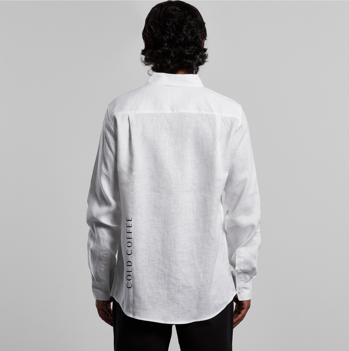 Mens Linen Long Sleeve Shirt | COLD COFFEE LABEL