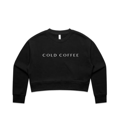 Women's Relaxed Crop Crew | COLD COFFEE LABEL
