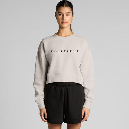 Women's Relaxed Crop Crew | COLD COFFEE LABEL