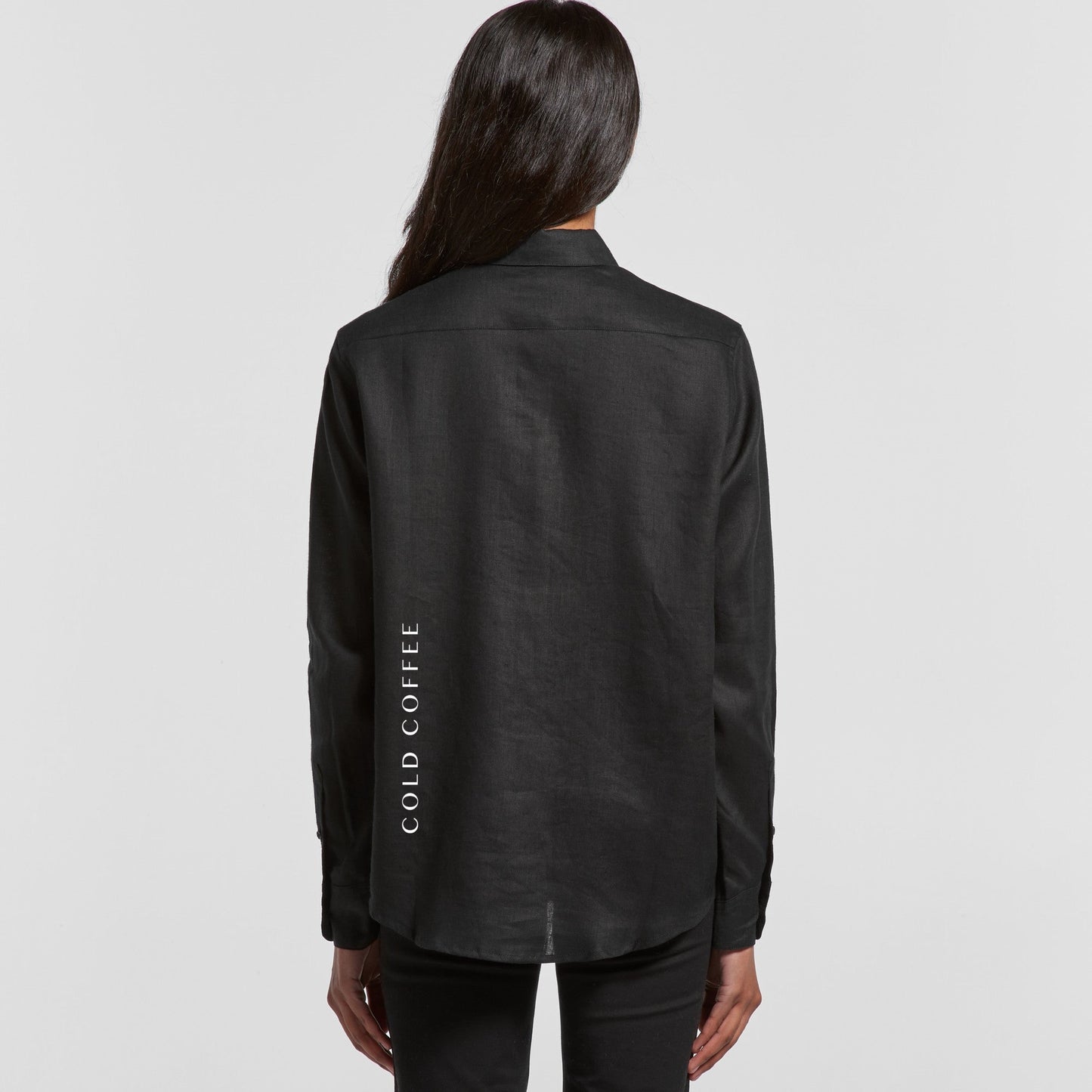 Women's Linen Long Sleeve Shirt | COLD COFFEE LABEL