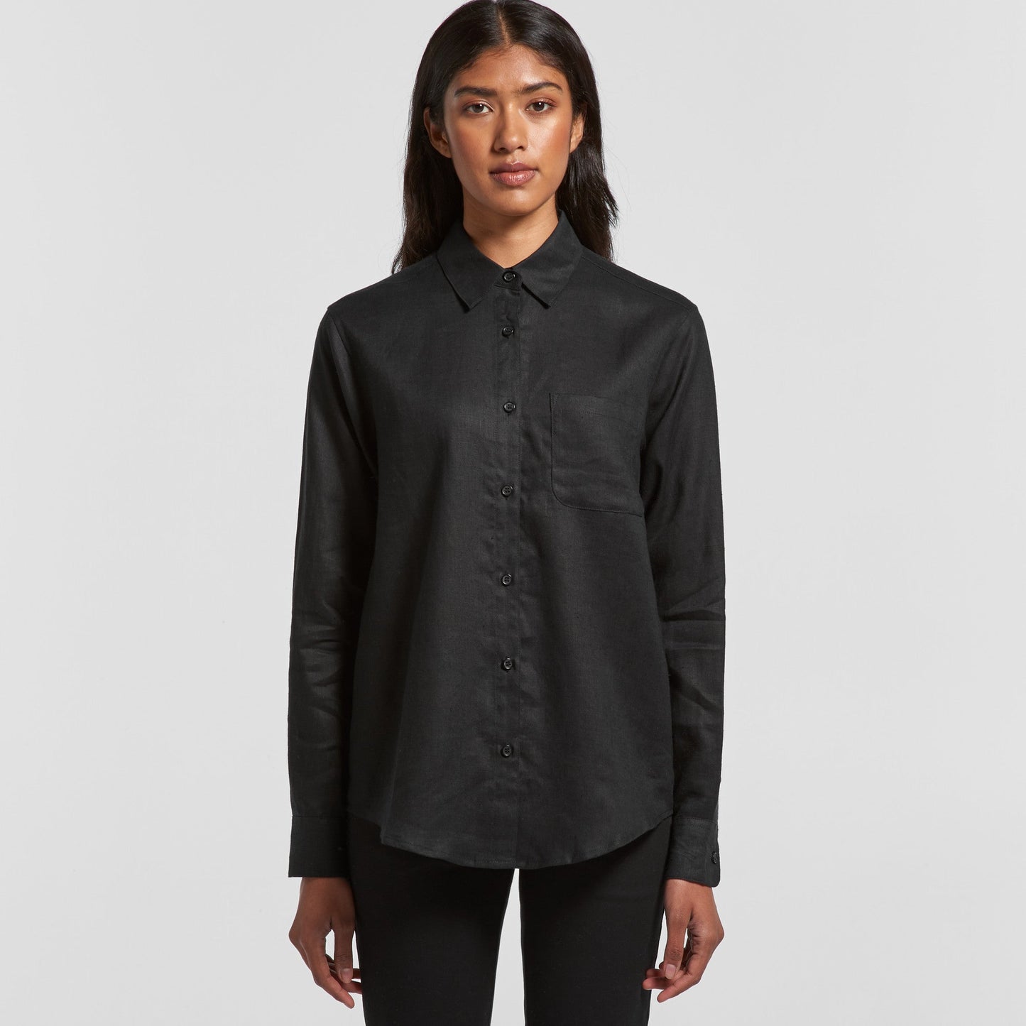 Women's Linen Long Sleeve Shirt | COLD COFFEE LABEL