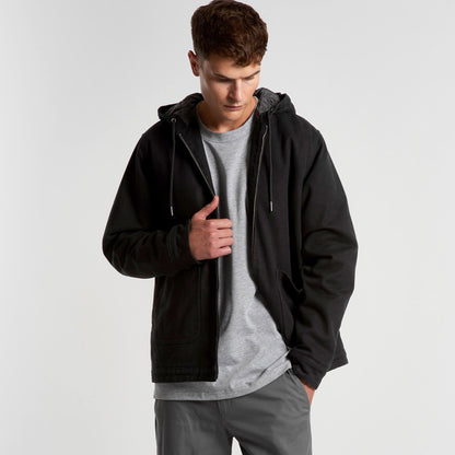 Mens Heavy Canvas Zip Hood | COLD COFFEE LABEL