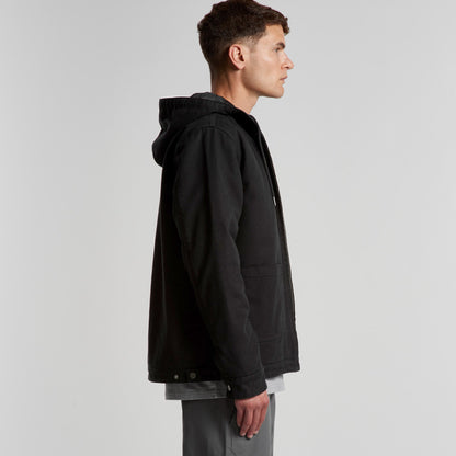 Mens Heavy Canvas Zip Hood | COLD COFFEE LABEL