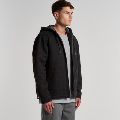 Mens Heavy Canvas Zip Hood | COLD COFFEE LABEL