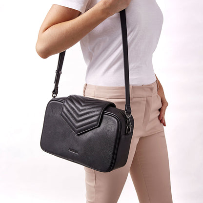 Leather Baby Bag | Black