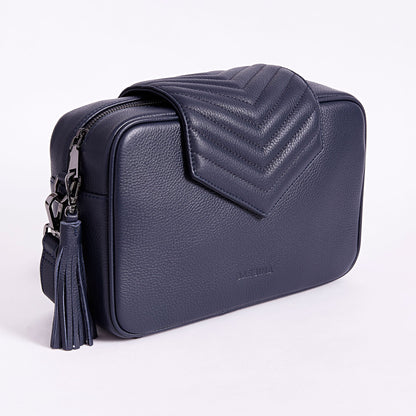 Leather Baby Bag | Navy