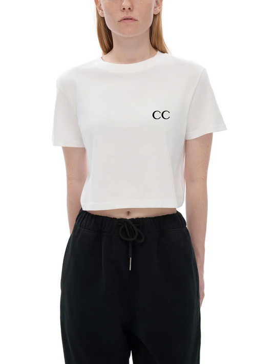 CC White Crop Tee Seamless T-Shirt