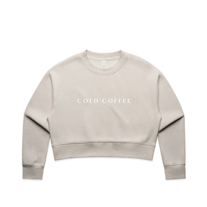 RELAX CROP CREW | White Font