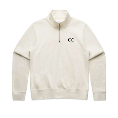 HALF ZIP CREW | Black Font