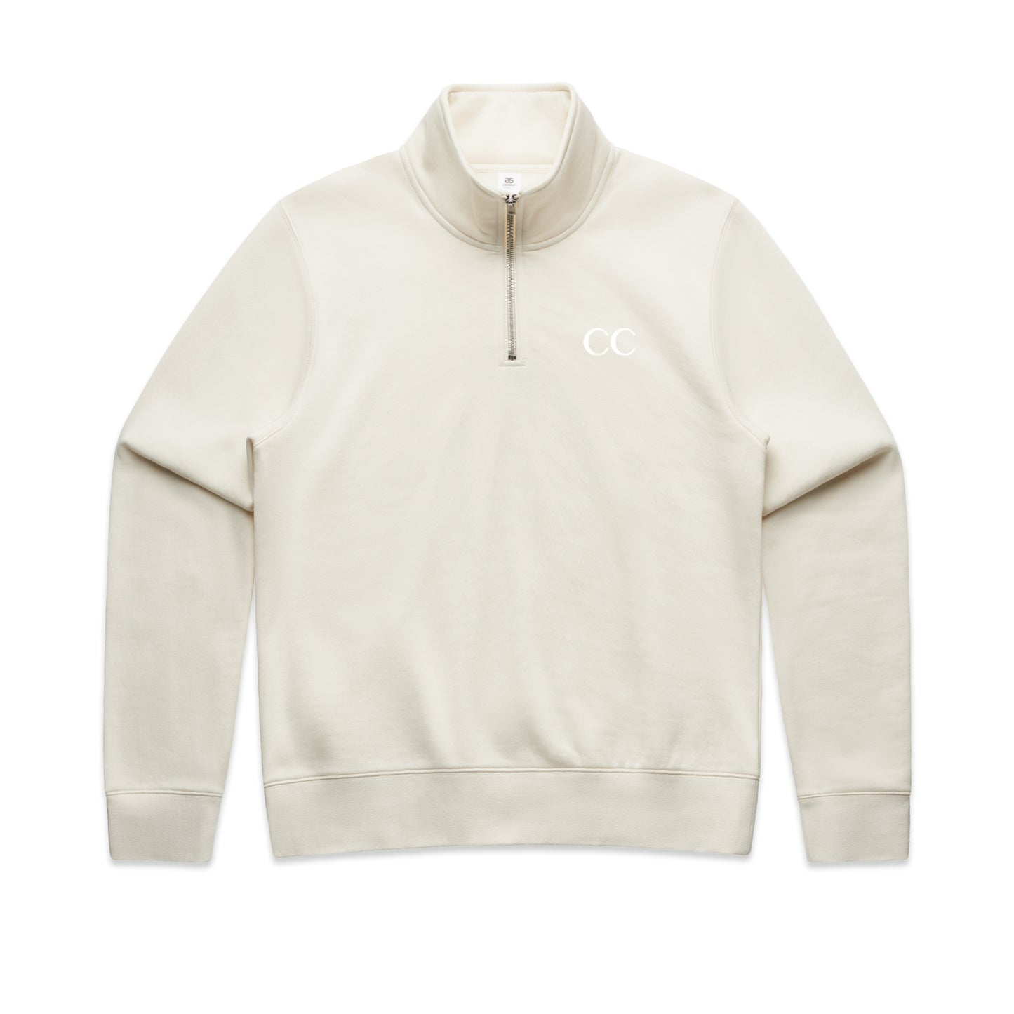 HALF ZIP CREW | White Font