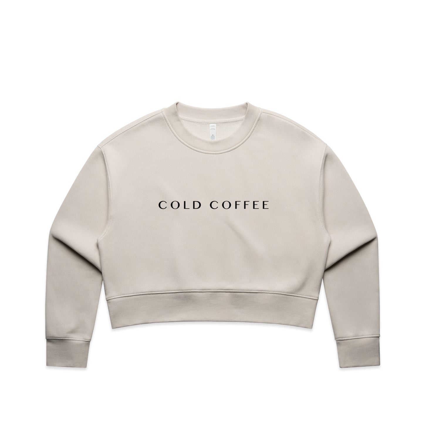 RELAX CROP CREW | Black Font