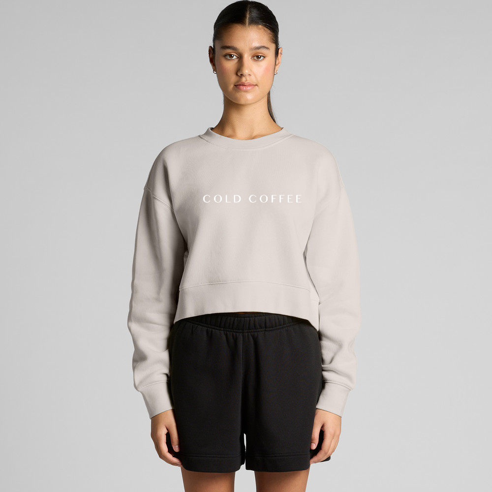 RELAX CROP CREW | White Font