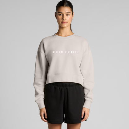 RELAX CROP CREW | White Font