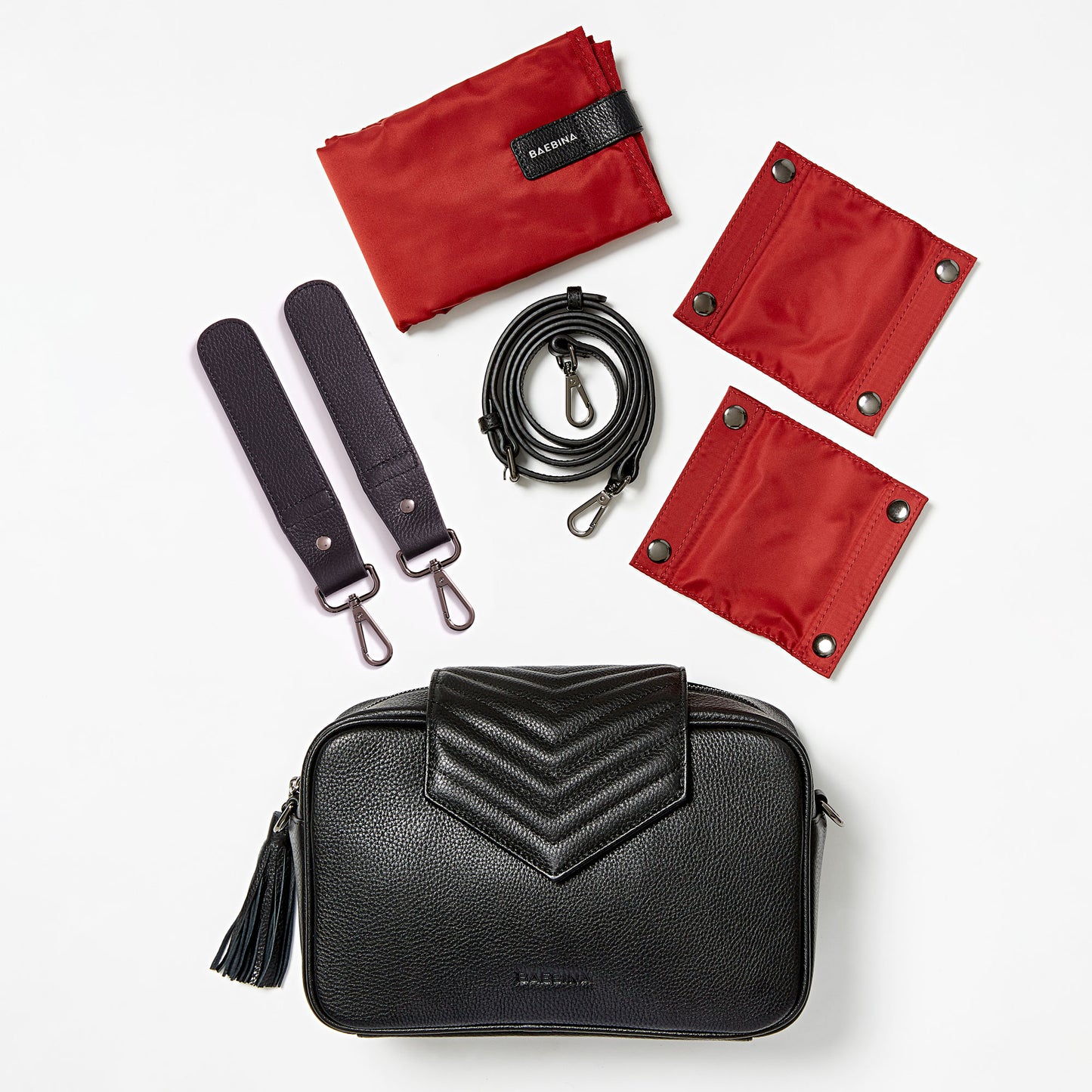 Leather Baby Bag | Black
